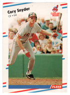 Cory Snyder - Cleveland Indians  (MLB Baseball Card) 1988 Fleer # 615 Mint