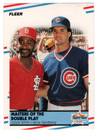 Ozzie Smith - Ryne Sandberg - Master of the Double Play (MLB Baseball Card) 1988 Fleer # 628 Mint