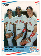 Ellis Burks - Mike Greenwell - Todd Benzinger - Boston Red Sox - Changing the Guard in Boston (MLB Baseball Card) 1988 Fleer # 630 Mint