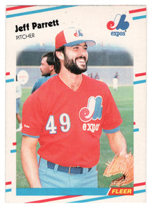 Jeff Parrett - Montreal Expos - Update (MLB Baseball Card) 1988 Fleer # U-102 Mint