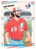 Jeff Parrett - Montreal Expos - Update (MLB Baseball Card) 1988 Fleer # U-102 Mint