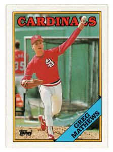 Greg Mathews - St. Louis Cardinals (MLB Baseball Card) 1988 Topps # 133 Mint