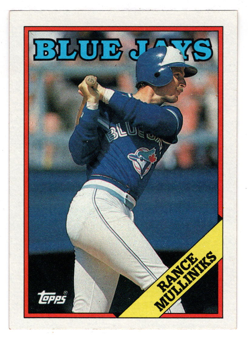 Rance Mulliniks - Blue Jays #120 Fleer 1988 Baseball Trading Card