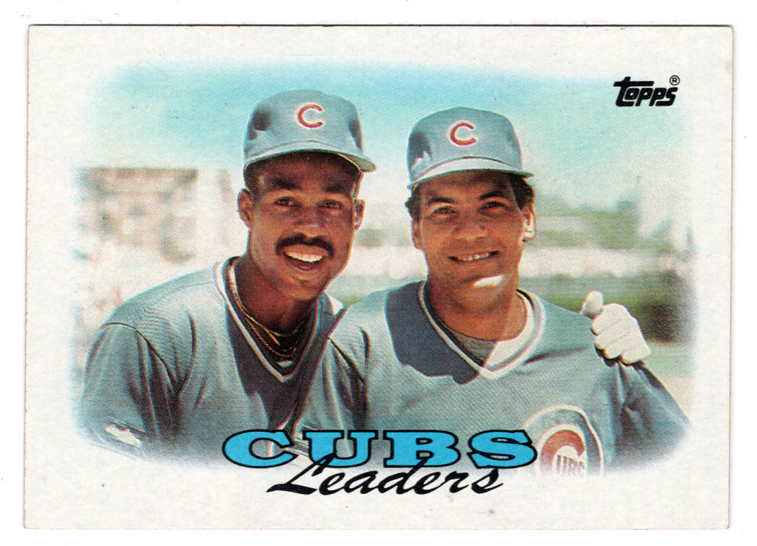 Shawon Dunston - Manny Trillo - Chicago Cubs Team Leaders (MLB Baseball Card) 1988 Topps # 171 Mint