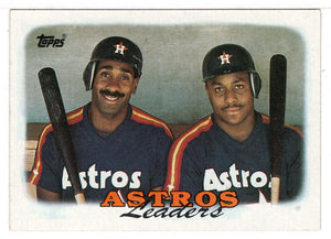 Billy Hatcher - Kevin Bass - Houston Astros Team Leaders (MLB Baseball Card) 1988 Topps # 291 Mint