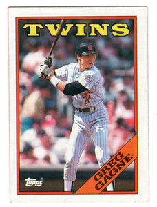 Greg Gagne - Minnesota Twins (MLB Baseball Card) 1988 Topps # 343 Mint
