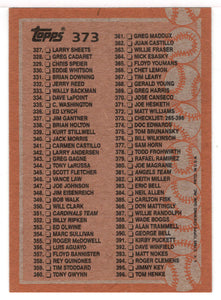 Checklist # 3 (MLB Baseball Card) 1988 Topps # 373 Mint