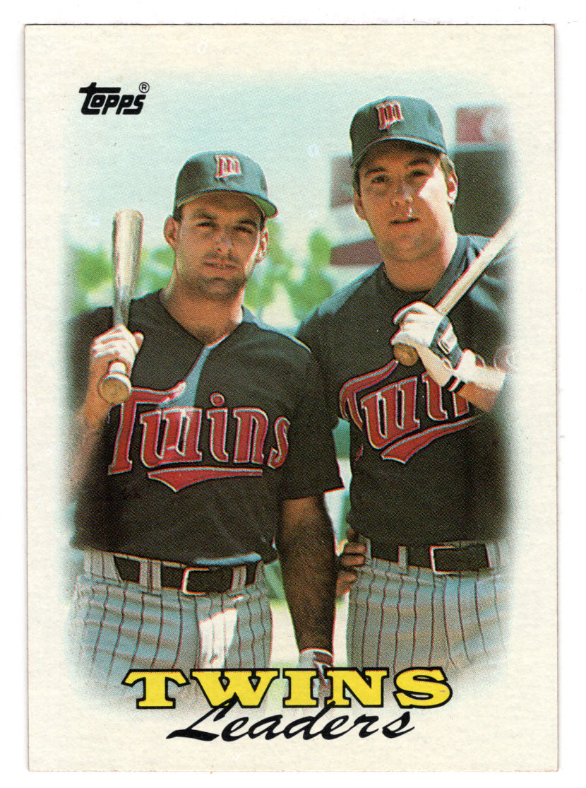 Gary Gaetti - Kent Hrbek - Minnesota Twins Team Leaders (MLB Baseball Card) 1988 Topps # 609 Mint