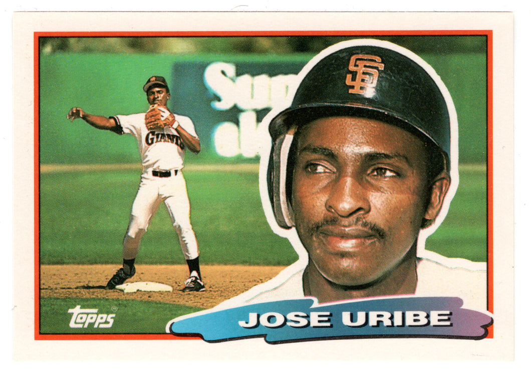 Jose Uribe - San Francisco Giants (MLB Baseball Card) 1988 Topps Big # 95 Mint
