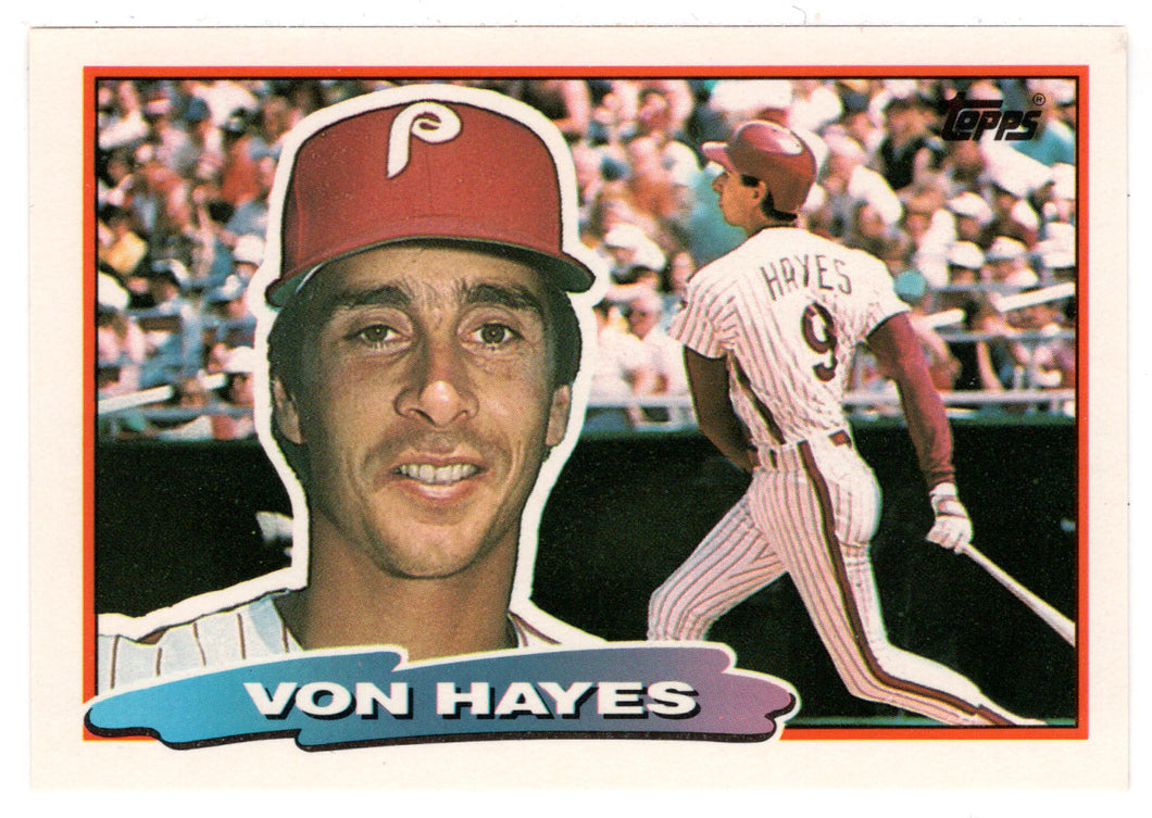 Von Hayes - Philadelphia Phillies (MLB Baseball Card) 1988 Topps Big # 139 Mint