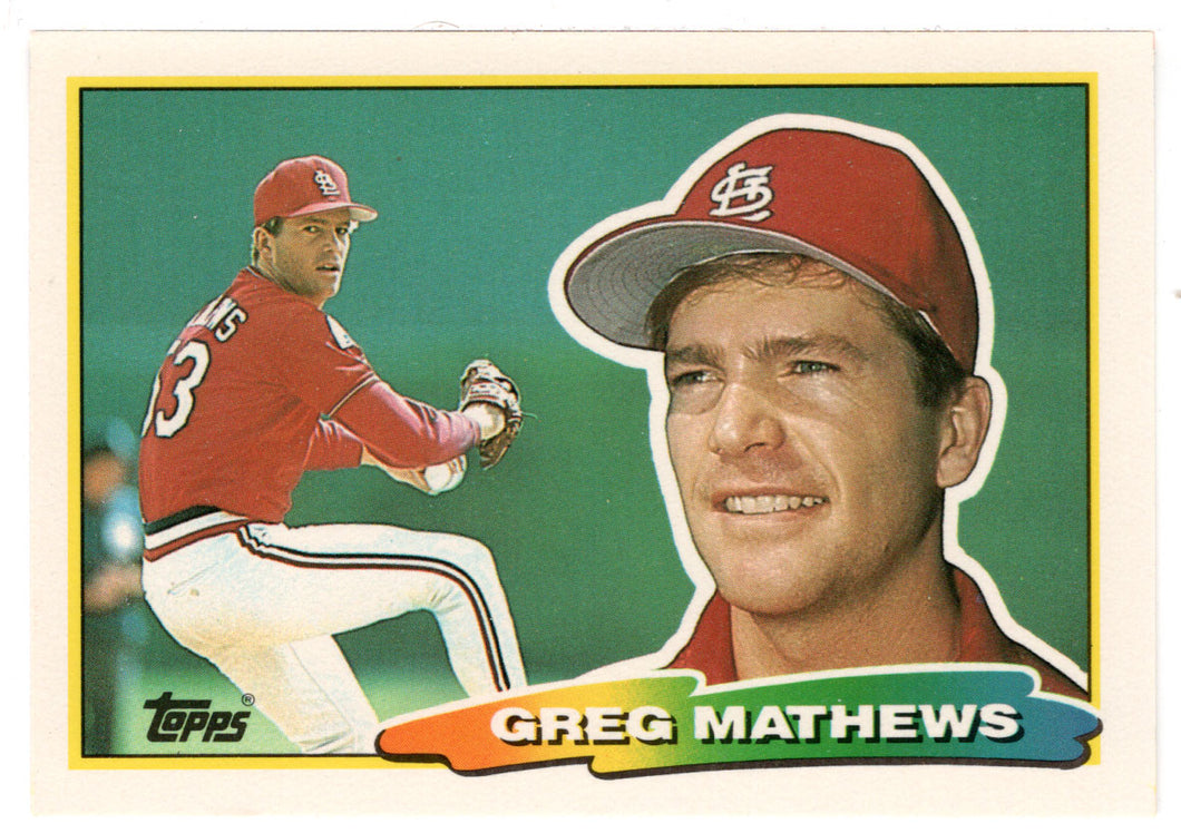Greg Mathews - St. Louis Cardinals (MLB Baseball Card) 1988 Topps Big # 177 Mint