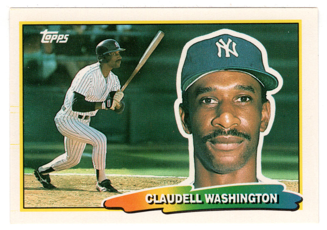 Claudell Washington - New York Yankees (MLB Baseball Card) 1988 Topps Big # 178 Mint