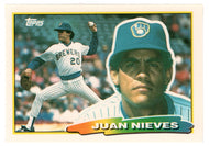 Juan Nieves - Milwaukee Brewers (MLB Baseball Card) 1988 Topps Big # 190 Mint
