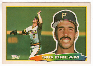 Sid Bream - Pittsburgh Pirates (MLB Baseball Card) 1988 Topps Big # 205 Mint