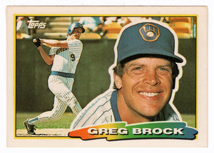 Greg Brock - Milwaukee Brewers (MLB Baseball Card) 1988 Topps Big # 217 Mint