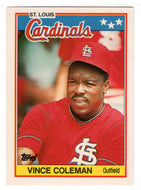 Vince Coleman - St. Louis Cardinals (MLB Baseball Card) 1988 Topps UK Mini # 16 Mint