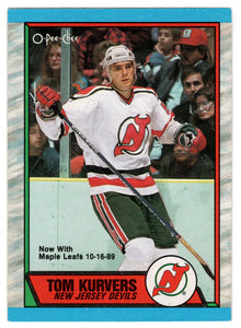 Tom Kurvers - New Jersey Devils (NHL Hockey Card) 1989-90 O-Pee-Chee # 9 Mint