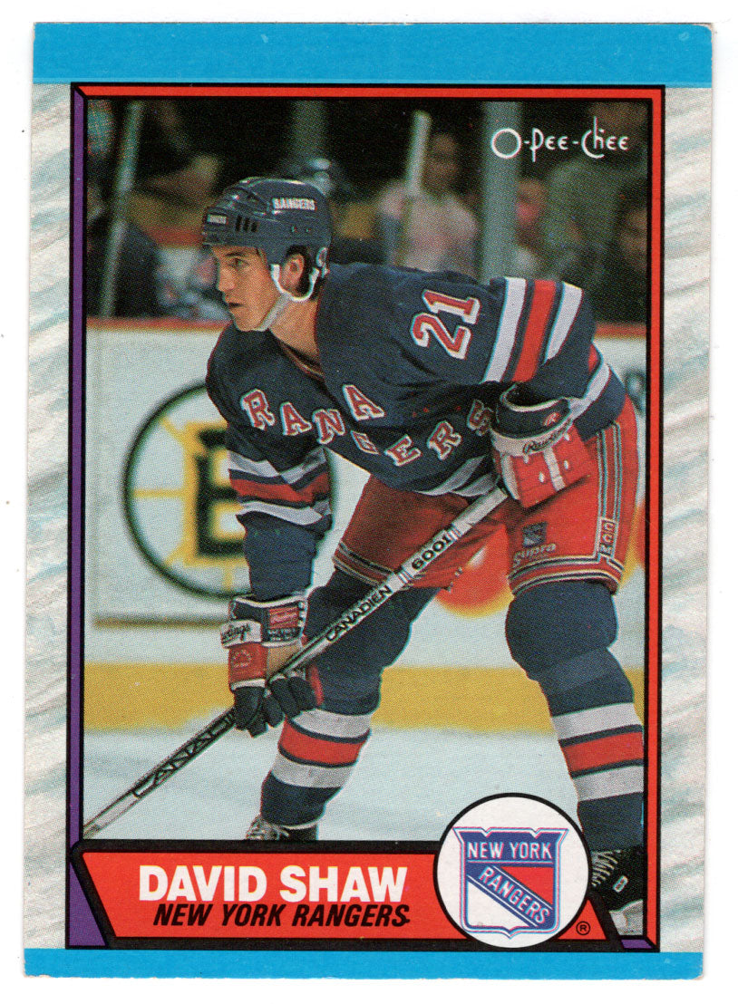 David Shaw - New York Rangers (NHL Hockey Card) 1989-90 O-Pee-Chee # 39 Mint