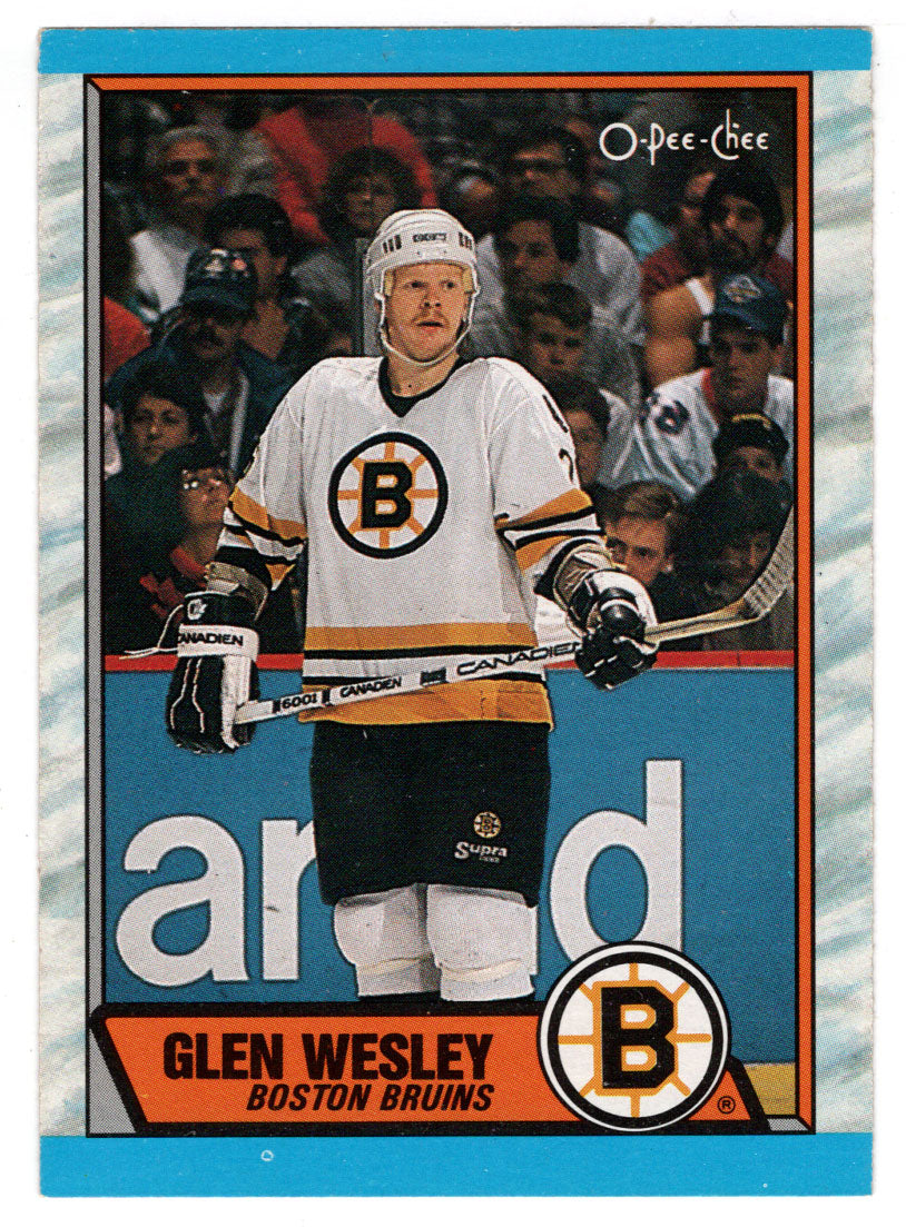 Glen Wesley - Boston Bruins (NHL Hockey Card) 1989-90 O-Pee-Chee # 51 Mint