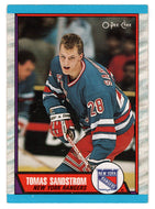 Tomas Sandstrom - New York Rangers (NHL Hockey Card) 1989-90 O-Pee-Chee # 54 Mint