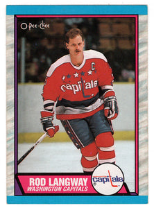 Rod Langway - Washington Capitals (NHL Hockey Card) 1989-90 O-Pee-Chee # 55 Mint