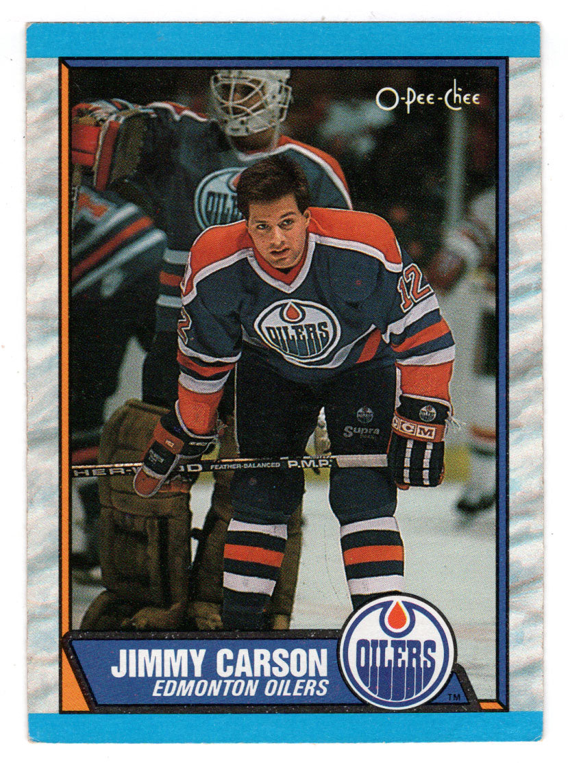 Jimmy Carson - Edmonton Oilers (NHL Hockey Card) 1989-90 O-Pee-Chee # 127 Mint