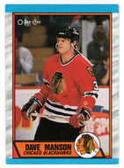 Dave Manson RC - Chicago Blackhawks (NHL Hockey Card) 1989-90 O-Pee-Chee # 150 Mint