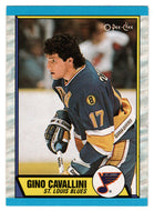 Gino Cavallini - St. Louis Blues (NHL Hockey Card) 1989-90 O-Pee-Chee # 176 Mint