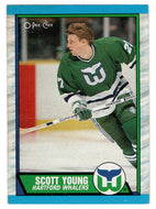 Scott Young RC - Hartford Whalers (NHL Hockey Card) 1989-90 O-Pee-Chee # 209 Mint