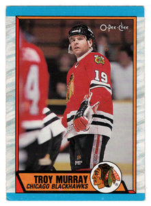 Troy Murray - Chicago Blackhawks (NHL Hockey Card) 1989-90 O-Pee-Chee # 219 Mint