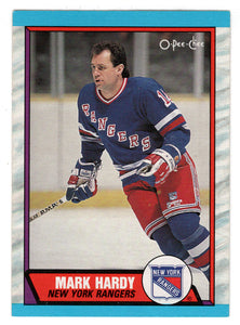 Mark Hardy - New York Rangers (NHL Hockey Card) 1989-90 O-Pee-Chee # 252 Mint