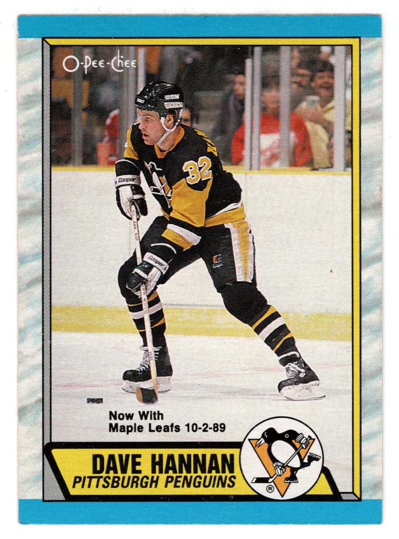 Dave Hannan - Pittsburgh Penguins (NHL Hockey Card) 1989-90 O-Pee-Chee # 257 Mint