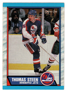 Thomas Steen - Winnipeg Jets (NHL Hockey Card) 1989-90 O-Pee-Chee # 290 Mint