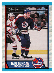 Iain Duncan - Winnipeg Jets (NHL Hockey Card) 1989-90 O-Pee-Chee # 293 Mint