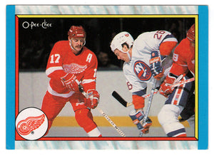 Detroit Red Wings Team Stat Card (NHL Hockey Card) 1989-90 O-Pee-Chee # 302 Mint