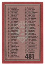 Load image into Gallery viewer, Checklist # 1 (# 1 - # 121) (MLB Baseball Card) 1989 Bowman # 481 Mint
