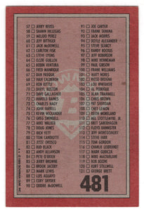 Checklist # 1 (# 1 - # 121) (MLB Baseball Card) 1989 Bowman # 481 Mint
