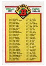 Load image into Gallery viewer, Checklist # 4 (# 364 - # 484) (MLB Baseball Card) 1989 Bowman # 484 Mint
