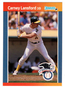 Carney Lansford - Oakland Athletics (MLB Baseball Card) 1989