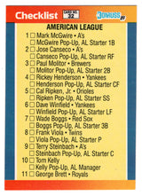 Load image into Gallery viewer, Checklist - American League (# 1 - # 32) (MLB Baseball Card) 1989 Donruss All-Stars # 32 Mint
