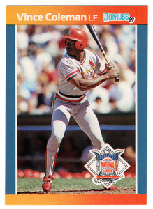 Vince Coleman - St. Louis Cardinals (MLB Baseball Card) 1989 Donruss All-Stars # 38 Mint