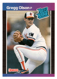 Gregg Olson RC - Baltimore Orioles - Rated Rookies (MLB Baseball Card) 1989 Donruss # 46 Mint