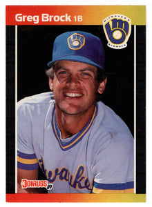 Greg Brock - Milwaukee Brewers (MLB Baseball Card) 1989 Donruss # 57 Mint