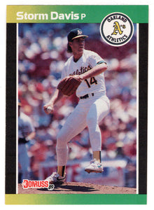 Storm Davis - Oakland Athletics (MLB Baseball Card) 1989 Donruss # 210 Mint