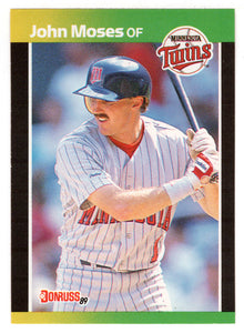 John Moses - Minnesota Twins (MLB Baseball Card) 1989 Donruss # 626 Mint