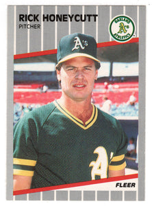 Rick Honeycutt - Oakland Athletics (MLB Baseball Card) 1989 Fleer # 11 Mint
