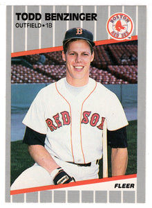 Todd Benzinger - Boston Red Sox (MLB Baseball Card) 1989 Fleer # 79 Mint