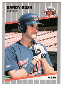 Randy Bush - Minnesota Twins (MLB Baseball Card) 1989 Fleer # 107 Mint