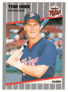 Tom Herr - Minnesota Twins (MLB Baseball Card) 1989 Fleer # 115 Mint
