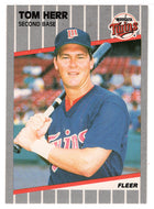 Tom Herr - Minnesota Twins (MLB Baseball Card) 1989 Fleer # 115 Mint